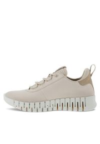 ecco - ECCO Sneakersy Lace-Up 21820360720 Beżowy. Kolor: beżowy. Materiał: skóra #6
