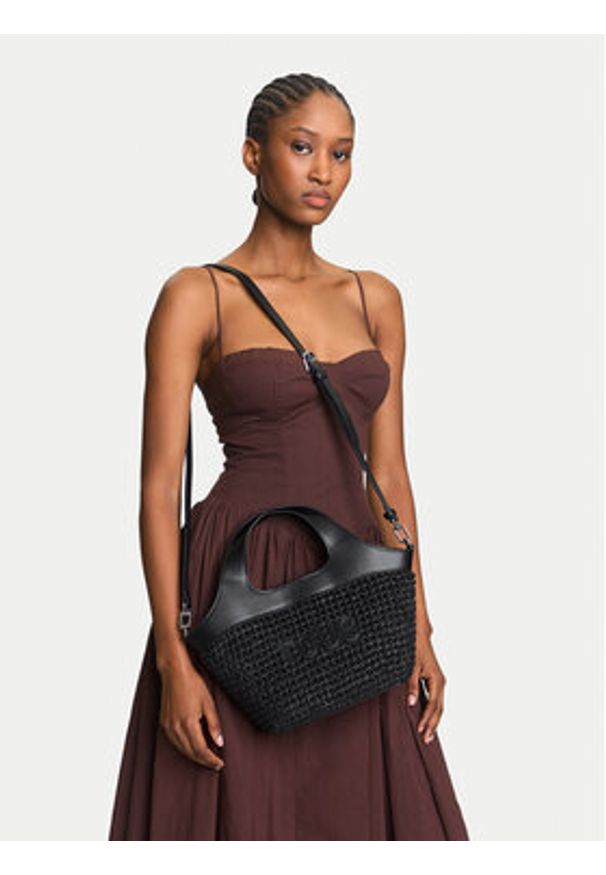 Tous - TOUS Torebka Lirio Rafia 2002205351 Czarny. Kolor: czarny