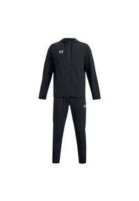 Komplet dresowy piłkarski męski Under Armour UA M's Ch. Pro Tracksuit - czarny. Kolor: czarny. Materiał: dresówka. Sport: piłka nożna