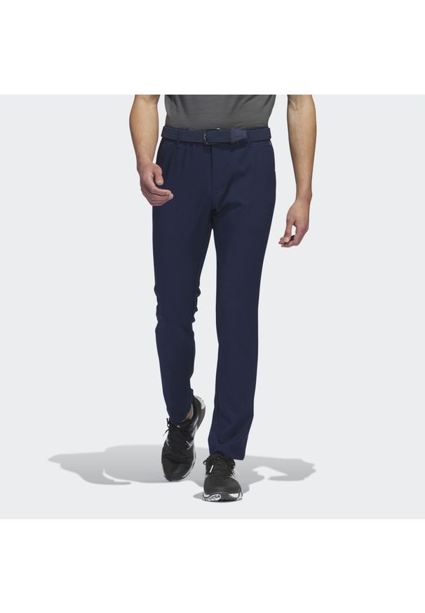 Adidas - Ultimate365 Tapered Pants. Kolor: niebieski. Materiał: materiał. Sport: golf