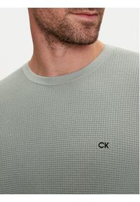 Calvin Klein Sweter K10K113031 Zielony Regular Fit. Kolor: zielony. Materiał: bawełna #3