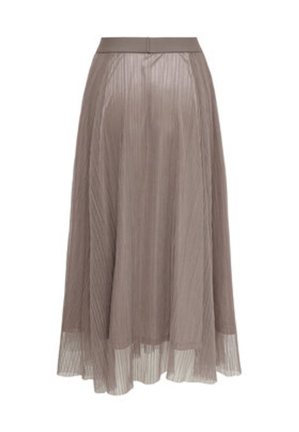 only - ONLY Spódnica midi 15214303 Brązowy Regular Fit. Kolor: brązowy. Materiał: syntetyk