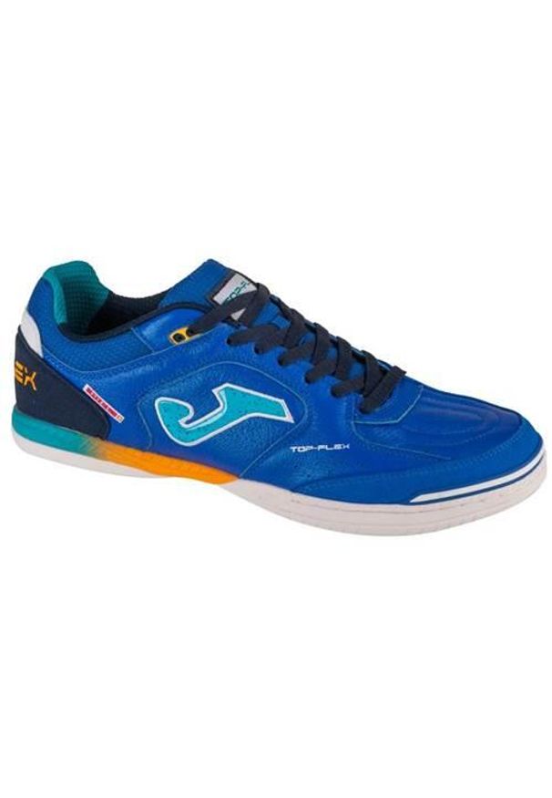 Buty piłkarskie męskie Joma Top Flex 2404. Zapięcie: sznurówki. Kolor: niebieski. Materiał: materiał, tkanina, syntetyk. Szerokość cholewki: normalna. Sport: piłka nożna