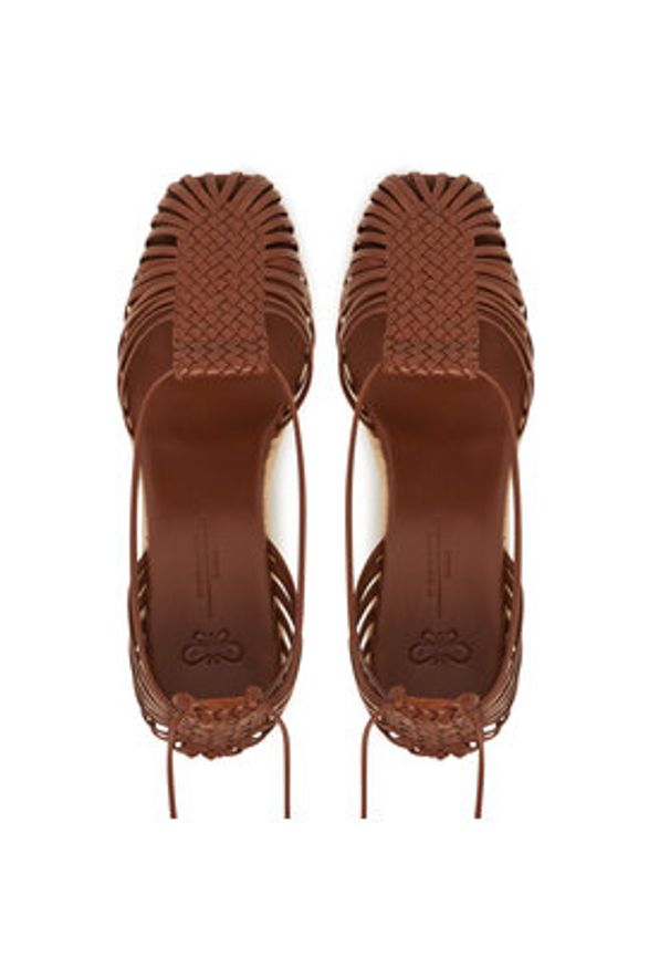 Weekend Max Mara Espadryle Quirino 2515521115670 Brązowy. Kolor: brązowy. Materiał: skóra