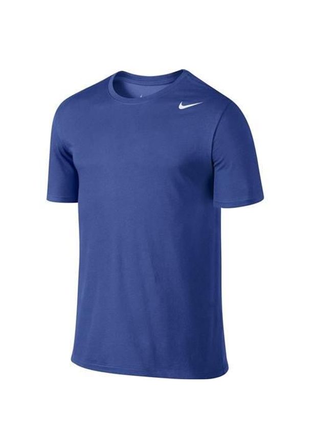 Koszulka treningowa męska Nike Dri Fit Version 2. Kolor: niebieski. Długość rękawa: krótki rękaw. Technologia: Dri-Fit (Nike). Długość: krótkie. Sport: bieganie