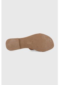 MEXX - Mexx klapki skórzane Sandal Jacey damskie kolor brązowy. Kolor: brązowy. Materiał: skóra. Wzór: gładki. Obcas: na obcasie. Wysokość obcasa: niski #4
