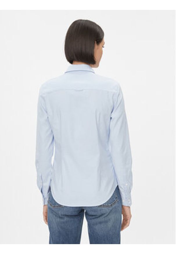 GANT - Gant Koszula Slim Stretch Oxford 4300141 Błękitny Slim Fit. Kolor: niebieski. Materiał: bawełna
