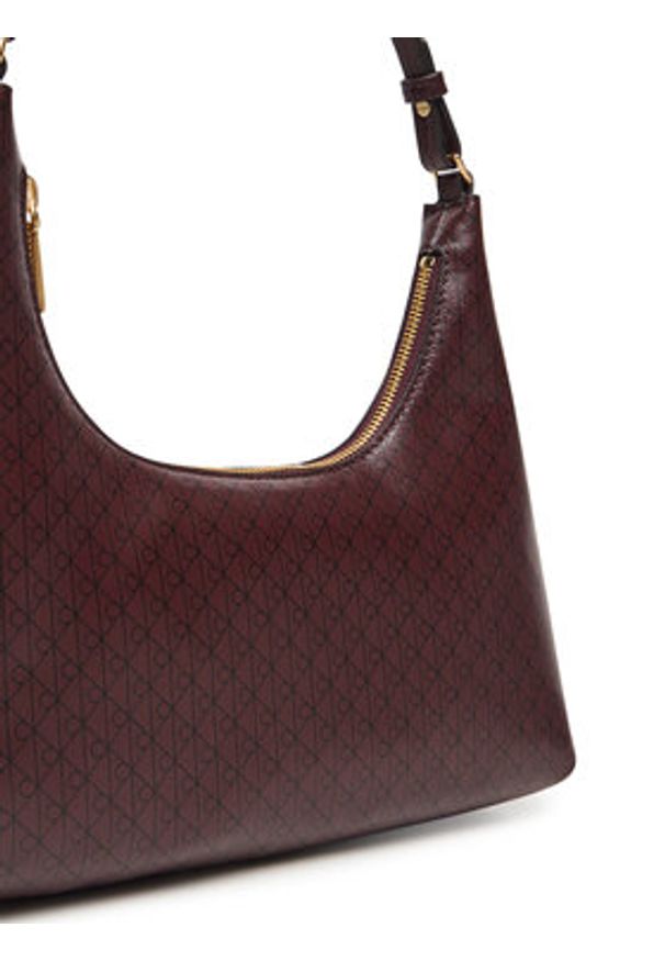 Calvin Klein Torebka LV04F3298G Bordowy. Kolor: czerwony. Materiał: skórzane
