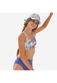 OLAIAN - Góra kostiumu kąpielowego surfingowego dla dzieci Olaian 500 Lana Glory. Kolor: biały. Materiał: materiał, poliester, elastan