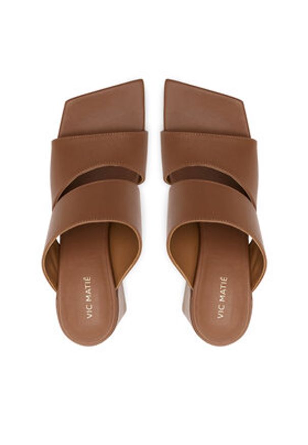 Vic Matié Klapki 1G3860D G46G200315 Brązowy. Kolor: brązowy. Materiał: skóra