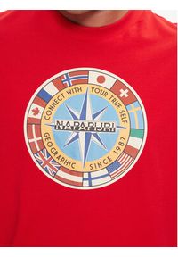 Napapijri T-Shirt S-Dorees NP0A4IBE Czerwony Regular Fit. Kolor: czerwony. Materiał: bawełna #3