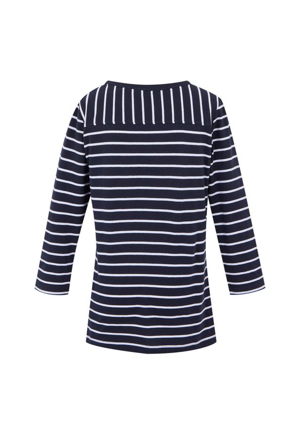Regatta - T-shirt Damski W Paski Baylette II. Kolor: biały, niebieski, wielokolorowy. Wzór: paski