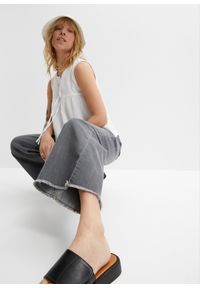 bonprix - Dżinsy 7/8 Wide Fit. Kolor: szary #2