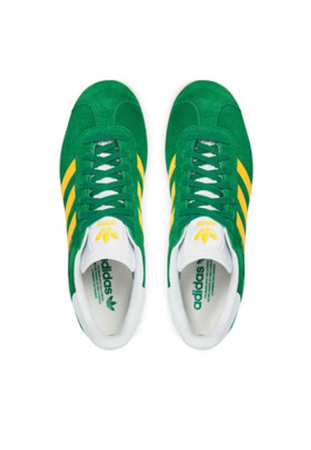 Adidas - adidas Sneakersy Gazelle HQ9187 Zielony. Kolor: zielony. Materiał: skóra, zamsz. Model: Adidas Gazelle