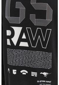 G-Star RAW - G-Star Raw Bluza D20993.A612 męska kolor czarny z kapturem gładka. Okazja: na co dzień. Typ kołnierza: kaptur. Kolor: czarny. Wzór: gładki. Styl: casual #2