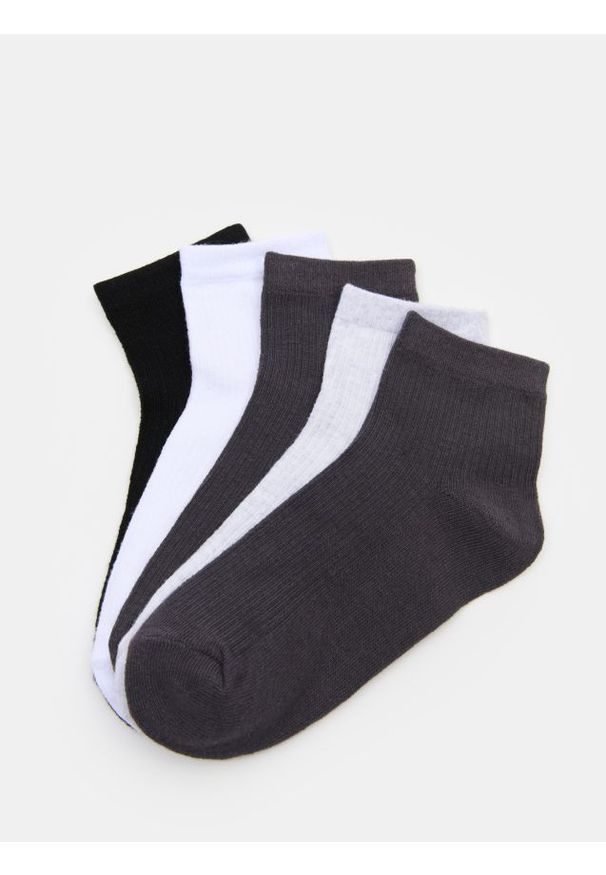 Sinsay - Prążkowane skarpetki 5 pack - wielobarwny. Materiał: prążkowany