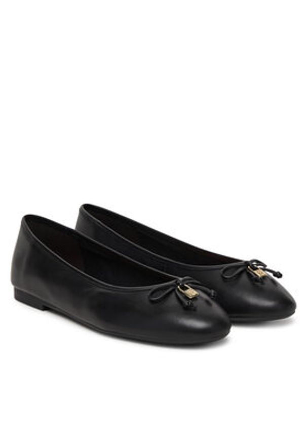 TOMMY HILFIGER - Tommy Hilfiger Baleriny Smooth Lthr Ballet FW0FW09006 Czarny. Kolor: czarny. Materiał: skóra