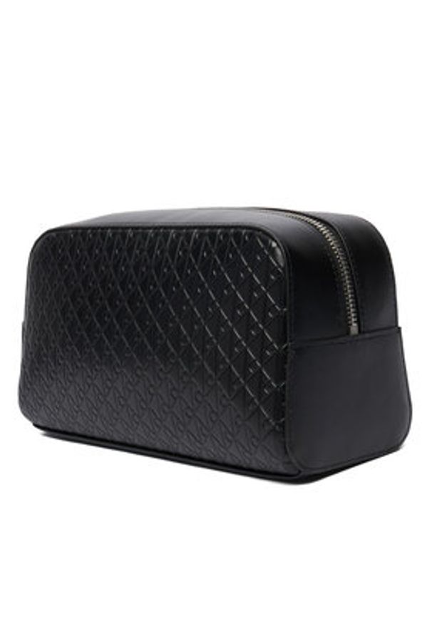 Calvin Klein Kosmetyczka Embossed Emblem Washbag LV04D1146G Czarny. Kolor: czarny. Materiał: skóra
