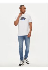 Karl Lagerfeld Jeans T-Shirt 241D1709 Biały Regular Fit. Kolor: biały. Materiał: bawełna #2