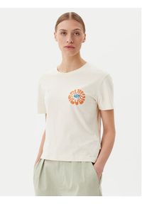 Quiksilver T-Shirt EQWZT03181 Beżowy Relaxed Fit. Kolor: beżowy. Materiał: bawełna #3