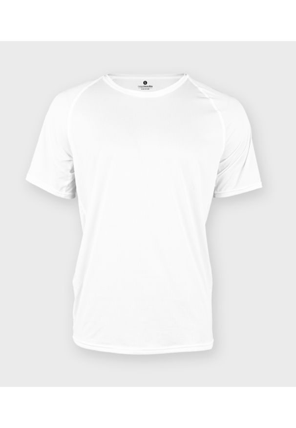 MegaKoszulki - Koszulka męska sportowa (bez nadruku, gładka) - biała. Kolor: biały. Materiał: poliester. Wzór: gładki
