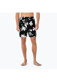 Szorty kąpielowe męskie Nike Fine Floral 7" Volley. Kolor: czarny