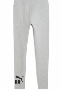 Puma - Legginsy damskie z logo No. 1 ESS PUMA Light Gray Heather. Kolor: wielokolorowy, czarny, szary. Materiał: jersey, materiał