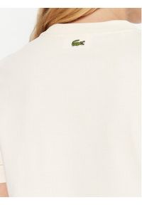 Lacoste T-Shirt TF0355 Beżowy Regular Fit. Kolor: beżowy. Materiał: bawełna #4