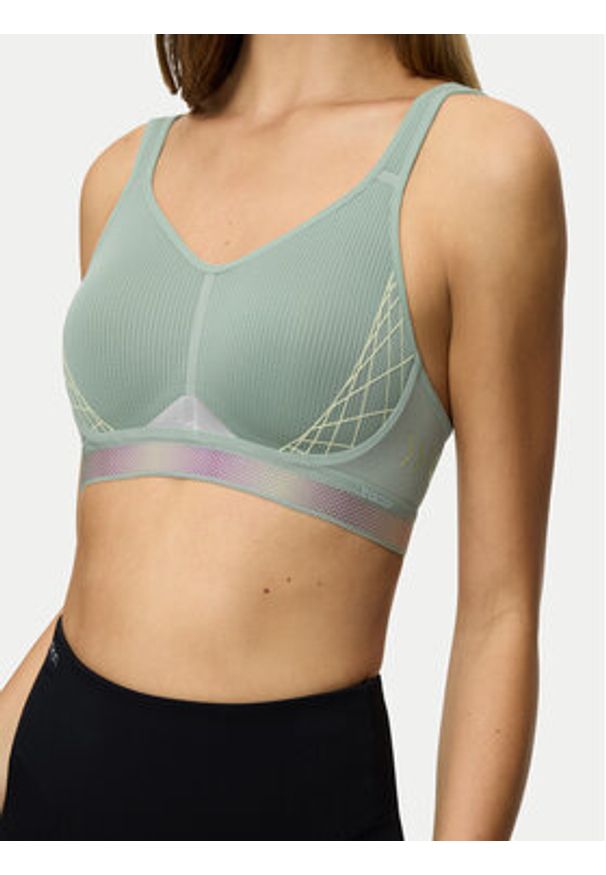 Triumph Biustonosz sportowy Triaction Cardio Flow 10205923 Zielony. Kolor: zielony. Materiał: syntetyk