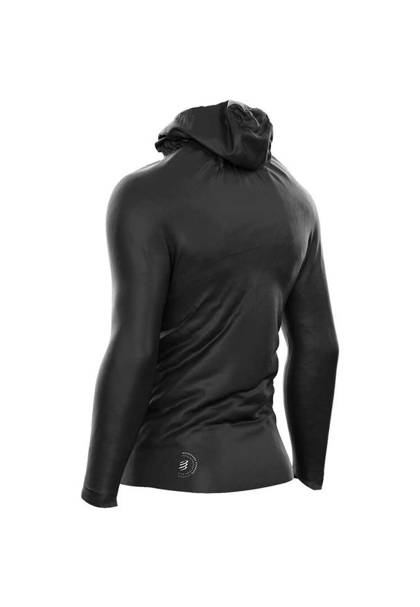 Kurtka do biegania męska Compressport Hurricane Waterproof 10/10 Jacket. Kolor: czarny