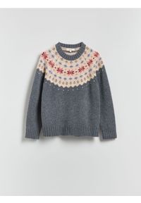 Reserved - Wełniany sweter - szary. Kolor: szary. Materiał: wełna #1
