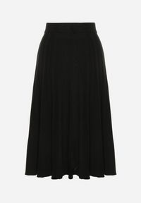 Born2be - Czarna Rozkloszowana Plisowana Spódnica Dzianinowa Tussana. Okazja: na co dzień. Stan: podwyższony. Kolor: czarny. Materiał: dzianina. Styl: casual #5