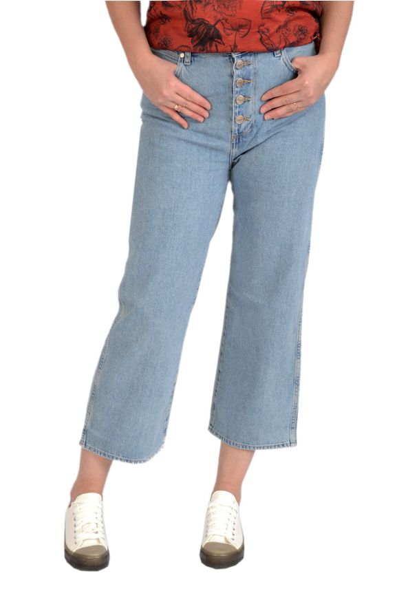 Wrangler - WRANGLER RETRO CROP BOYFRIEND DAMSKIE SPODNIE JEANSOWE TUBBLE B W29TFH17J. Styl: retro