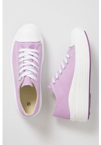 Answear Lab Tenisówki damskie kolor różowy. Nosek buta: okrągły. Zapięcie: sznurówki. Kolor: fioletowy. Materiał: guma. Obcas: na platformie. Styl: wakacyjny #4