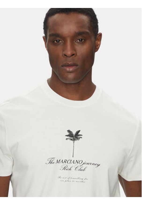 Marciano Guess T-Shirt 5GHI09 6323A Biały Regular Fit. Kolor: biały. Materiał: lyocell