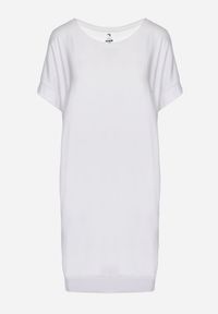 Born2be - Biała Pudełkowa Sukienka T-shirtowa o Krótkim Kroju Orlella. Kolor: biały. Sezon: lato #4