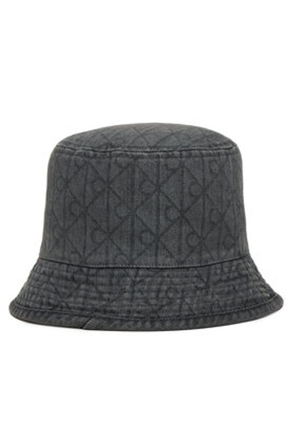 Calvin Klein Kapelusz Denim Emblem Burnout Bucket LV04F5043G Szary. Kolor: szary. Materiał: bawełna
