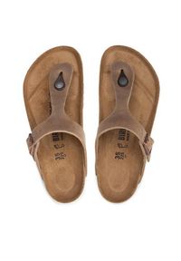 Birkenstock Japonki Gizeh Bs 0943811 Brązowy. Kolor: brązowy. Materiał: nubuk, skóra