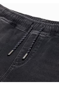 Ombre Clothing - Spodnie męskie jeansowe joggery - czarne OM-PADJ-0106 - XL. Kolor: czarny. Materiał: jeans #7