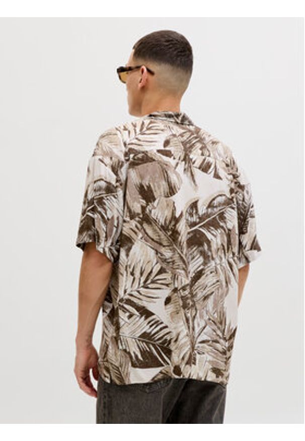Jack & Jones Koszula Jeff 12288854 Brązowy Relaxed Fit. Kolor: brązowy. Materiał: wiskoza