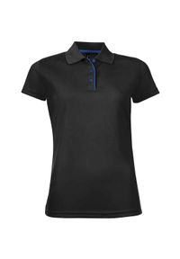 SOL'S - Damska Sportowa Koszulka Polo Performer. Typ kołnierza: polo. Kolor: czarny. Styl: sportowy #1