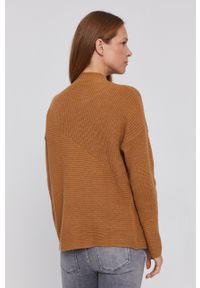United Colors of Benetton - Sweter z domieszką wełny. Kolor: brązowy. Materiał: wełna. Długość rękawa: długi rękaw. Długość: krótkie #5