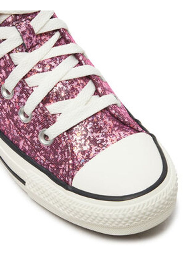 Converse Trampki Chuck Taylor All Star Glitter Hi A11137C Różowy. Kolor: różowy. Materiał: materiał