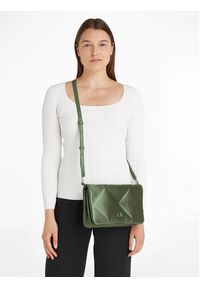 Calvin Klein Torebka Re-Lock Quilt Shoulder Bag-Satin K60K611300 Zielony. Kolor: zielony #3