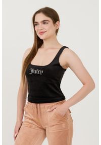 Juicy Couture - JUICY COUTURE Czarny top Bromley. Kolor: czarny