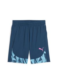 Spodenki Puma Individualfinal Shorts, Mężczyźni. Kolor: niebieski. Materiał: poliester, materiał #1