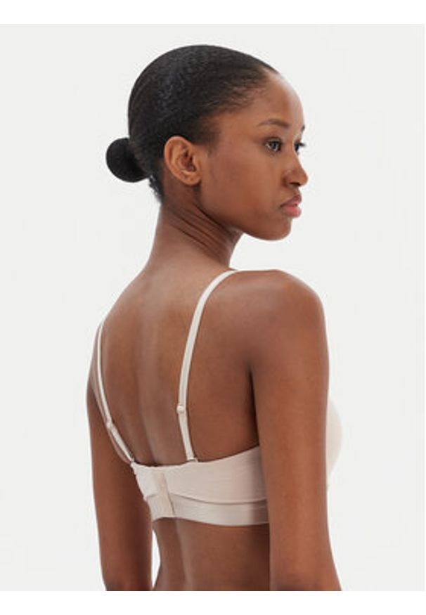 BOSS Biustonosz bardotka 50520415 Beżowy. Kolor: beżowy. Materiał: bawełna