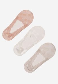 Renee - Wielokolorowe Skarpety z Koronki Typu Baletki 3-Pack Lilisea. Kolor: wielokolorowy. Materiał: koronka. Wzór: koronka