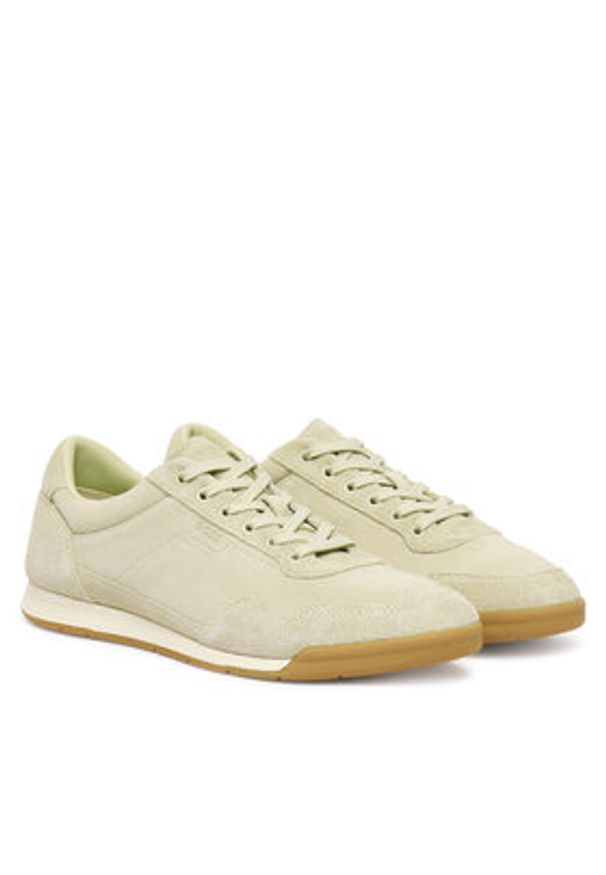 BOSS Sneakersy Nitan 50563598 Beżowy. Kolor: beżowy. Materiał: skóra, zamsz