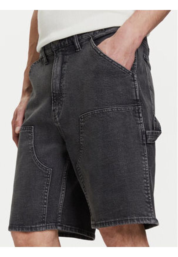 GAP - Gap Szorty jeansowe 767488 Czarny Relaxed Fit. Kolor: czarny. Materiał: bawełna